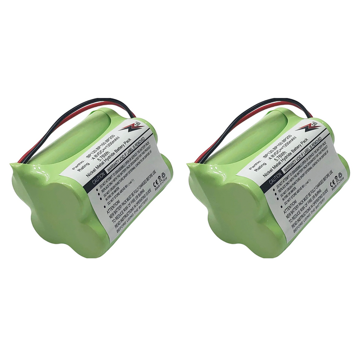 2-Pack ZZcell Battery For Bearcat Sportcat BP120 / BP150 / BP180 / BP250, Uniden BBTY0356001 1200 mAh
