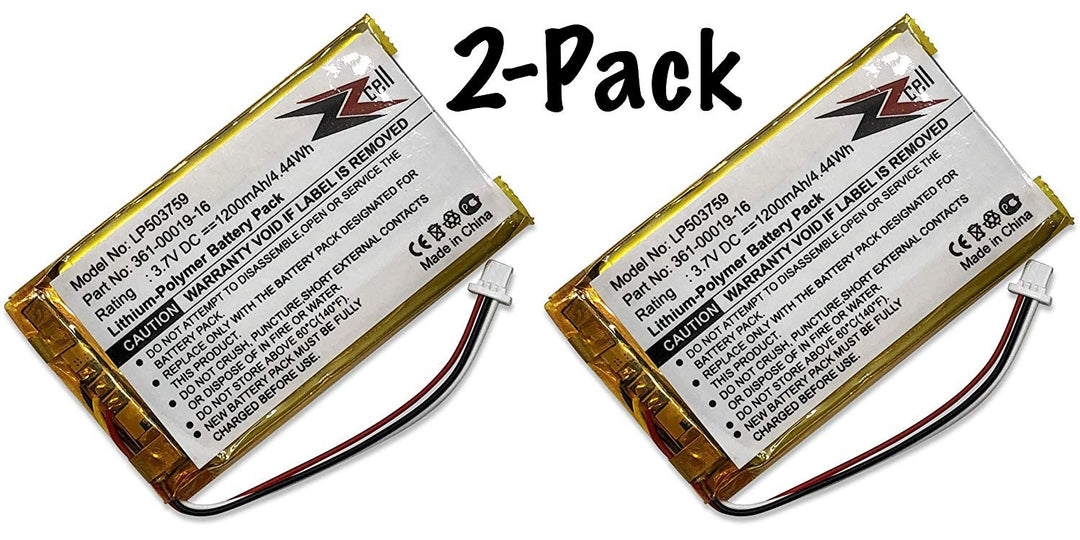 ZZcell Battery for Garmin 361-00019-16, 361-00019-12, Garmin Nuvi 1300, 1340T Pro, 1350, 1350T, 1370, 1370T, 1375T, 1390, 1390T, 1490