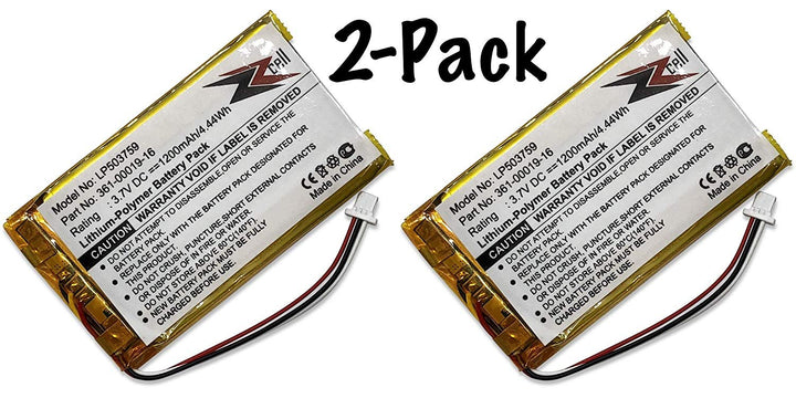 ZZcell Battery for Garmin 361-00019-16, 361-00019-12, Garmin Nuvi 1300, 1340T Pro, 1350, 1350T, 1370, 1370T, 1375T, 1390, 1390T, 1490