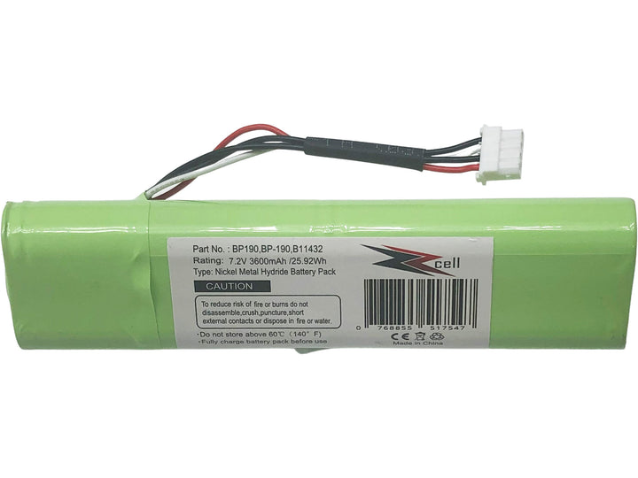 ZZcell Battery Compatible for Fluke BP190, BP-190, B11432, 677390 Scopemeter 192, 192B, 196, 196B, 196C, 199, 199B, 199C Analyzers 433, 434, 435, 190M, 7.2V 3600mAh