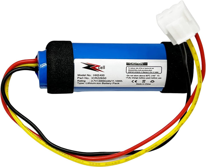 ZZcell Battery Compatible for Harman Kardon Onyx Studio 4, ICR22650, 3.7Volts 2600mAh