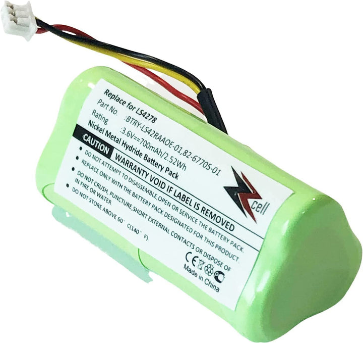 ZZcell 4-Pack (TM) Bar Code Scanner Battery Replacement for Motorola Symbol LS4278 / BTRY-LS42RAAOE-01
