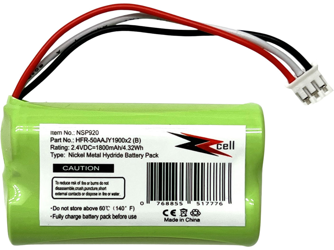 ZZcell Battery Replacement for Nvidia Shield TV Game Controller, P2920, HFR-50AAJY1900x2(B), HRLR15/51, 2.4Volts 1800mAh