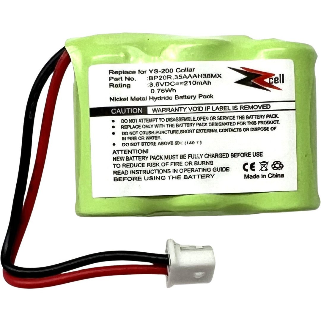 2-Pack ZZcell Battery for Dogtra Receiver 175NCP, 200NCP, 202NCP, 280NCP, 282NCP, 300M, 302M, 7000M, 7002M, EF-3000 Old, YS-200 Remote Controlled Dog Training Collar