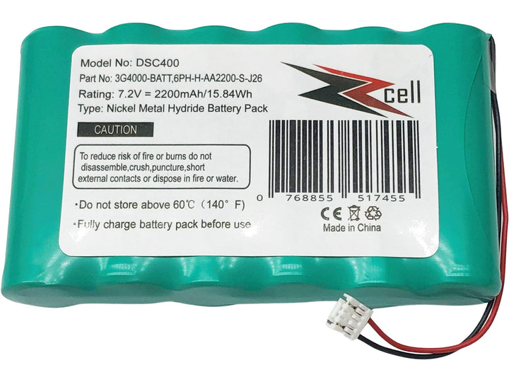 ZZcell Battery Replacement for DSC 3G4000-BATT 6PH-H-AA2200-S-J26 DSC 3G4000 Cellular Communicato Alarm System 7.2V 2200mAh