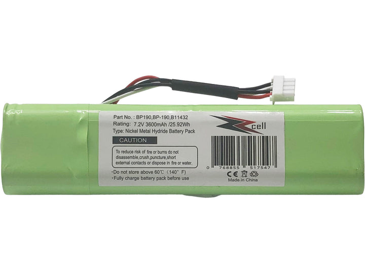 ZZcell Battery Compatible for Fluke BP190, BP-190, B11432, 677390 Scopemeter 192, 192B, 196, 196B, 196C, 199, 199B, 199C Analyzers 433, 434, 435, 190M, 7.2V 3600mAh