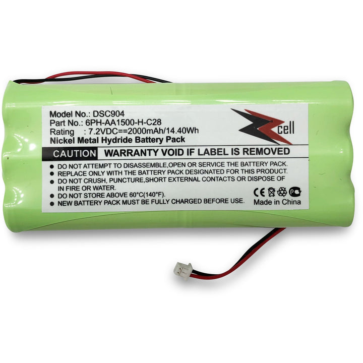 ZZcell® High Capacity Battery Replacement for DSC 6PH-AA1500-H-C28, 9047 Powerseries Security Alarm System, SCW9045, Direct Sensor 17-145A, 2000mAh