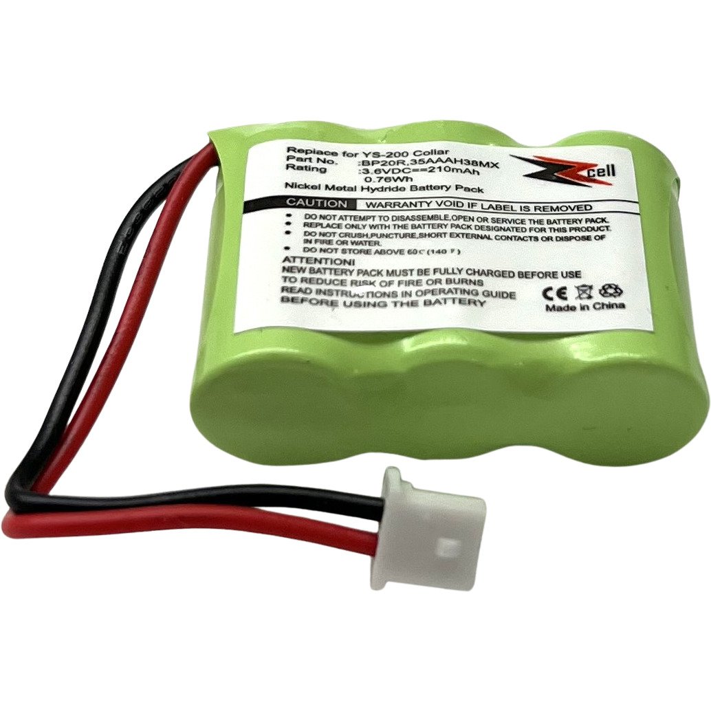 2-Pack ZZcell Battery for Dogtra Receiver 175NCP, 200NCP, 202NCP, 280NCP, 282NCP, 300M, 302M, 7000M, 7002M, EF-3000 Old, YS-200 Remote Controlled Dog Training Collar