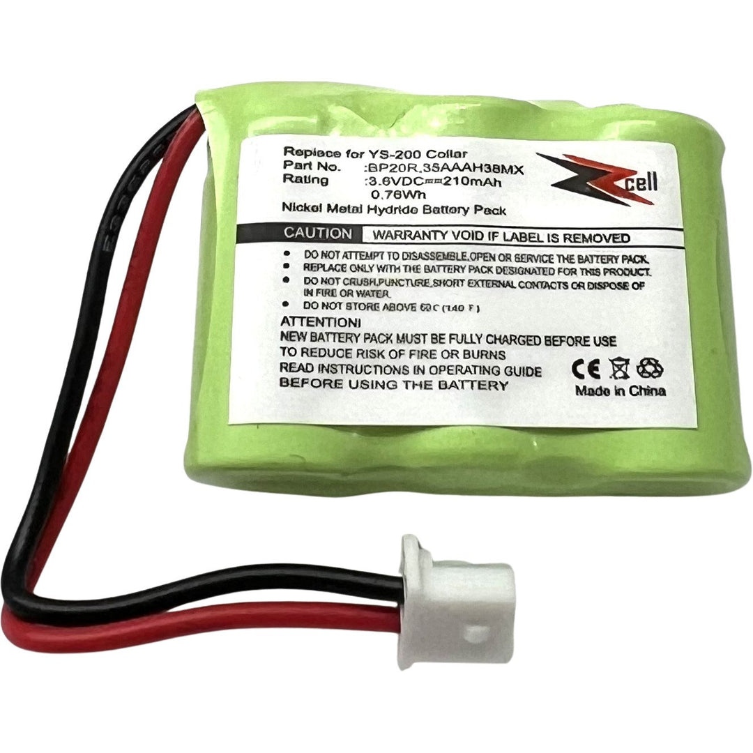 2-Pack ZZcell Battery for Dogtra Receiver 175NCP, 200NCP, 202NCP, 280NCP, 282NCP, 300M, 302M, 7000M, 7002M, EF-3000 Old, YS-200 Remote Controlled Dog Training Collar