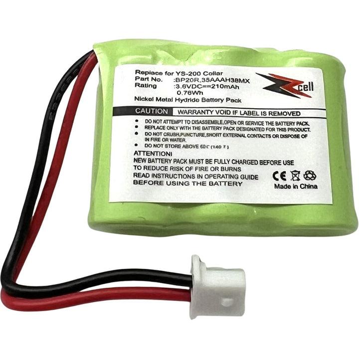 2-Pack ZZcell Battery for Dogtra Receiver 175NCP, 200NCP, 202NCP, 280NCP, 282NCP, 300M, 302M, 7000M, 7002M, EF-3000 Old, YS-200 Remote Controlled Dog Training Collar