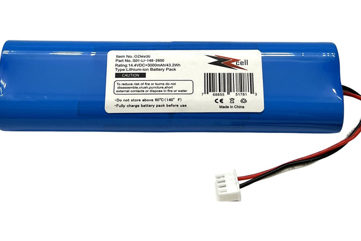 ZZcell Battery Replacement for Ecovacs Deebot Ozmo 900, 901, 905, 930, 937, 920, DG36, DG70, DG3G, DX55, T5 Neo, O900, S01-LI-148-2600, 14.4Volts 3000mAh