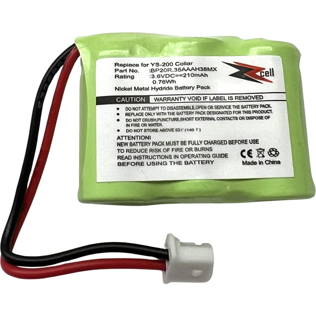 2-Pack ZZcell Battery for Dogtra Receiver 175NCP, 200NCP, 202NCP, 280NCP, 282NCP, 300M, 302M, 7000M, 7002M, EF-3000 Old, YS-200 Remote Controlled Dog Training Collar